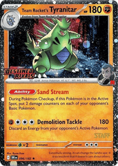 Team Rocket's Tyranitar -Prerelease Staff - 096/182 - Holo Rare